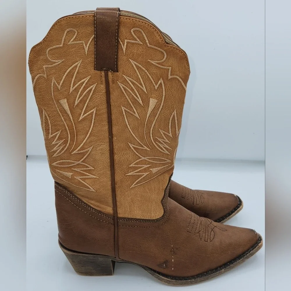 Smoky Mountain Women's Brown Western Boots Size‎ 9 Embroidered Detail